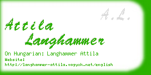 attila langhammer business card